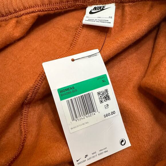 NEW Nike Women's Loose Fit Mid Rise Sweatpants sz XL Dark Orange - Picture 6 of 10